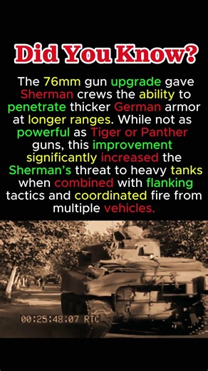 Sherman Mobility –Tactical Advantage Over Heavie #militaryhistory #ShermanTank #M4Sherman #panthers