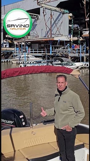 The ski rack on an Eclipse boat