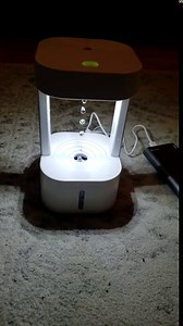 Anti Gravity Cool Mist Humidifiers for Bedroom with LED Lights 580ML, PERPURITY Anti Gravity Water Droplets Air Humidifier, Portable Humidifier with Auto-off for Bedroom Office Large Room Plant