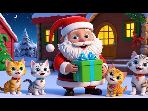 Santa Gave All the Gifts to Little Kittens | Cute Christmas Kids Nursery Rhyme Animation
