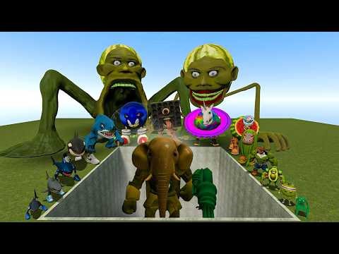 AI Brainrot Memes vs Mecha Titan Lirili Larila Bosses in Giant Pit – Gmod Chaos