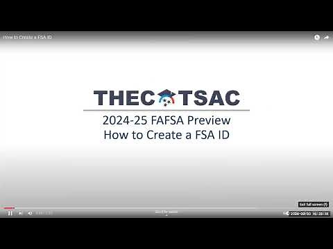 How to create your FSA ID for the 2025-2026 FAFSA