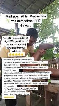 Traditional Health Therapy Service Schedule During the Holy Month of Ramadan (Read Description) 👍