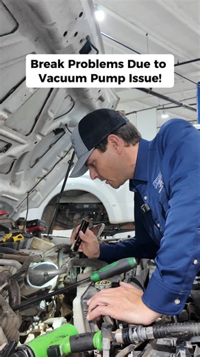 Jon Galland | Work Truck Expert on Instagram: "Diagnosing a 6.7 Power Stroke Brake Issue Ever felt your brake pedal go soft with no warning? We found a rare vacuum pump failure that sent oil straight into the booster, leaving this truck with no brakes. Have you ever seen a failure this strange? #DieselTips #PowerStroke #TruckProblems"