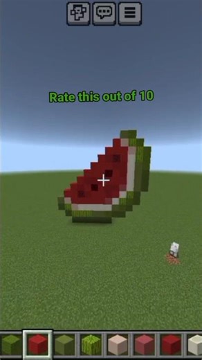 Melon slice pixel art #minecraftbuilding