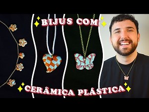 COMO FAZER ACESSÓRIOS COM CERÂMICA PLÁSTICA | MASSA FIMO, como usar? | DIY Polymer Clay Jewelry
