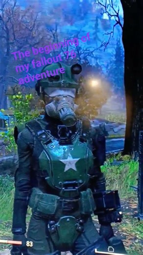the beginning of my fallout 76 game play