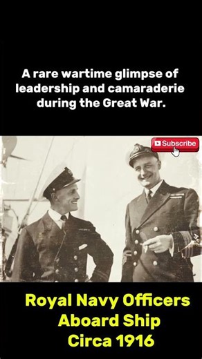 WWI Royal Navy Officers on Deck – A Rare Glimpse Behind the Frontlines (1916)