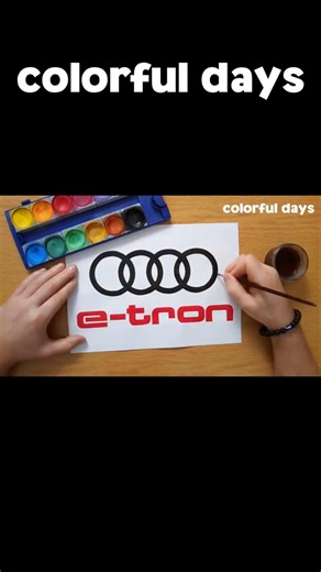 Audi e-tron logo painting