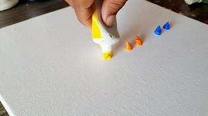 Easy Abstract Landscape Painting Demo / For Beginners / Using Fan brush/Daily