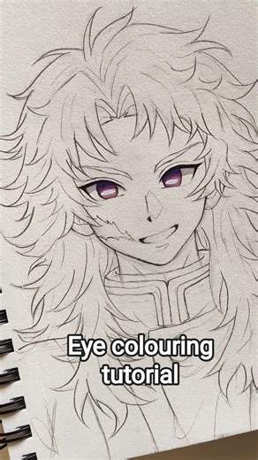 eye colouring tutorial 😆#art #animeeart #sabito #demonslayer