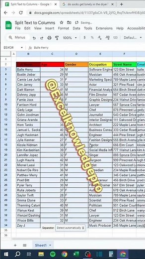 Google Sheets 🔥 Split Big Data into Columns in Seconds | Easy Trick #excel #education #tricks