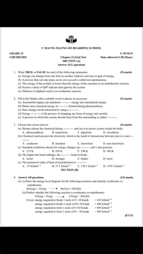 Grade 12 Chemistry Chapter 2: Essential Concepts & Applications