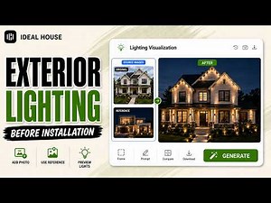 How to Visualize Exterior House Lighting Before Installation | Ideal House AI Tutorial