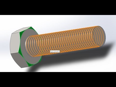 Solidworks Tutorial: How to make a Threaded Bolt