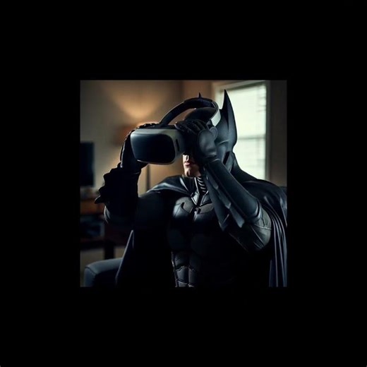 Batman tries Virtual Reality Headset. And finds out there's more to VR