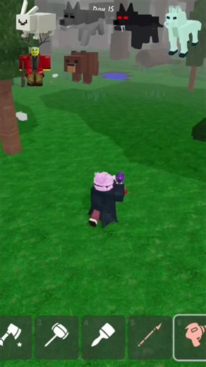 laser gun 🔫 vs 99 nights animals.#roblox #99nightintheforest #usacontent