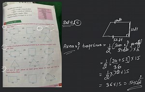 The total area of the land\begin{array}{l}=\text { Area of } \... | Filo