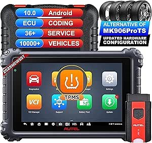 Autel MaxiCOM MK906Pro-TS Diagnostic Scan Tool - 2025 Upgrade Version of MK906PRO/MS906TS, Bi-Directional Control Scan Tool with Advanced ECU Coding, 36+Services, Guided Function, AutoAuth for FCA SGW