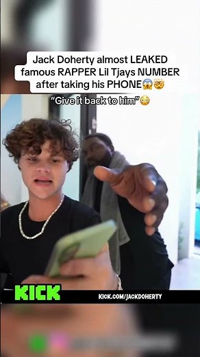Jack Doherty almost LEAKED famous RAPPER Lil Tjays NUMBER after taking his PHONE😱🤯