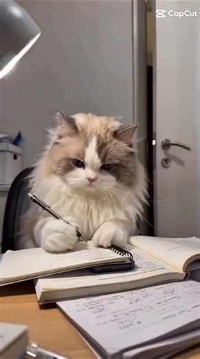 don't have the cat, do your homework. #ai #funny #catshorts