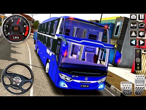 Blue Coach Bus Mercedes Driving in India - Bus Simulator Indonesia #86 - Android GamePlay