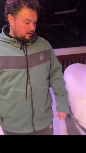 Anyone else’s husband measure the snow like this?