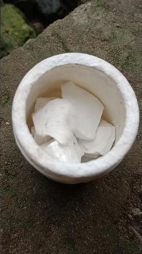 Quick lime [ CaO ] reaction with Water [H₂O] || #shorts