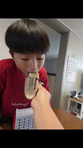 Korean kids eating saba