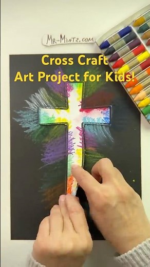 ✨ Stunning Easter Cross Craft – A Beautiful “He is Risen” Art Project for Kids! 🎨✝️