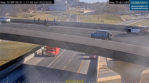 Motorcycle crash on Interstate 480 sends one to hospital, Omaha Police says