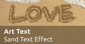 Write in the sand text effect.