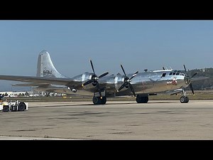 Amazing Sound!!!! B-29 Doc Start Up and Taxi at Camarillo | Single Aircraft Clips #33