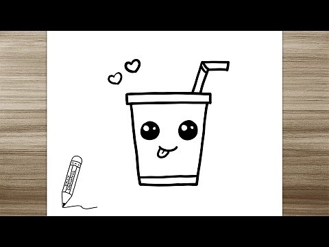 How to Draw Cute Soda, very very easy