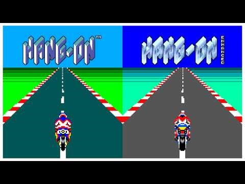 Hang On Enhanced (Master System "Hang On" hack) full gameplay and comparison