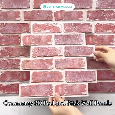 Red Brick Peel and Stick Wall Panels, 3D PVC Wall Sticker Wallpaper, 10 Sheets - Etsy