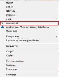 Windows : chiffrer un fichier avec AES Crypt