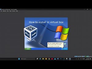 How to install windows XP in virtual box