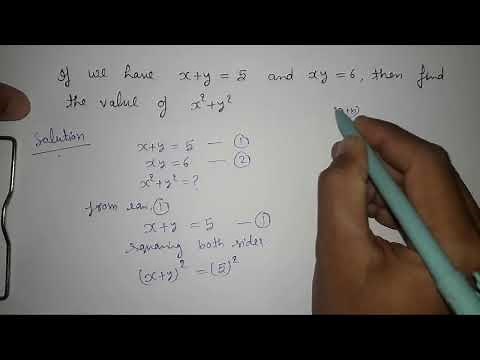 If x+y=5 and xy=6, then find the value of x²+y².