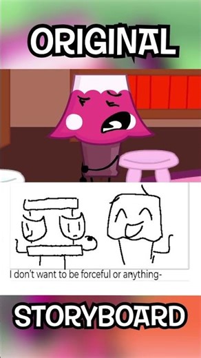 Original vs storyboard BFDW scene #bfdi #bfb #objectshow #animation #fypシ