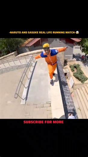 Naruto And Sasuke real life Running Match 😯🤯 #naruto #sasuke #narutoshippuden