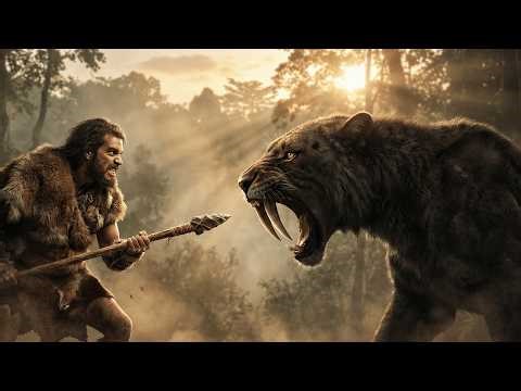 Life Millions of Years Ago: Prehistoric Hunter Faces the Black Sabertooth