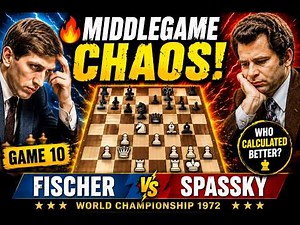 Middlegame Mayhem! Bobby Fischer vs Boris Spassky | World Championship 1972 (Game 10)