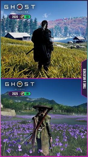 Ghost of Tsushima vs Ghost of Yotei | Time & Weather Comparison
