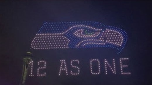 Seahawks drone show lights up Seattle
