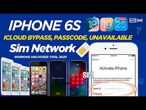 iPhone 6s 6Plus 6splus icloud Bypass Sim Network Working Unlock Tool 2025 Easy Method 100% Done