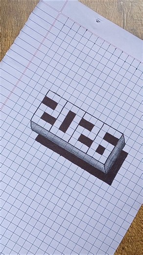 Amazing 3d "2026" Drawing 😯✨ #shorts