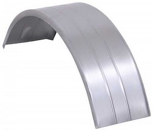 Single Axle Trailer Fender for Enclosed Trailer - Ribbed Steel - 13" to 14" Wheels - Qty 1 etrailer