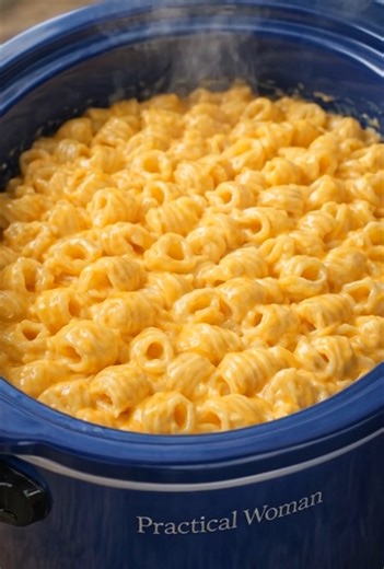 Slow Cooker 4-Ingredient Mac and Cheese Ingredients 16 ounces (1 pound) elbow macaroni, uncooked 4 cups whole milk 4 tablespoons salted butter, cut into pieces 4 cups (about 16 ounces) shredded sharp cheddar cheese, divided Directions Lightly grease the inside of a 4- to 6-quart slow cooker with a bit of butter to help prevent sticking. Add the uncooked elbow macaroni to the slow cooker and spread it into an even layer. Pour in the whole milk, then add the salted butter pieces and 3 cups of the 