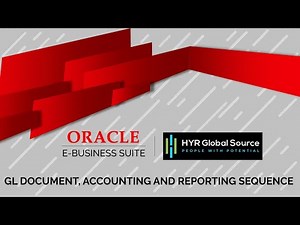 Oracle EBS - GL Document, Accounting and Reporting Sequence